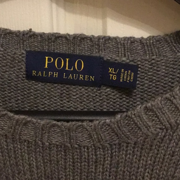 Polo cotton crewneck gray sweater. Size XL - Picture 2 of 4